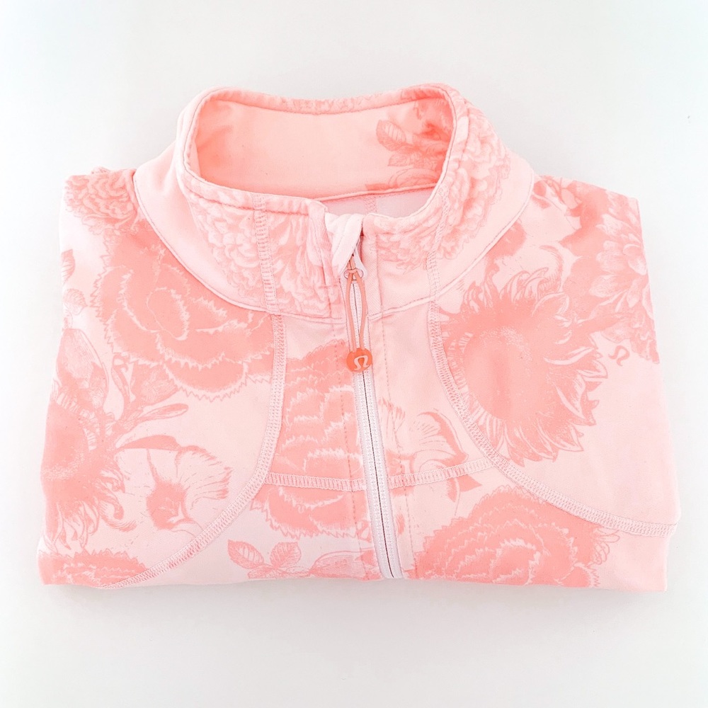 Lululemon Athletica Floral Zip-up Sweater